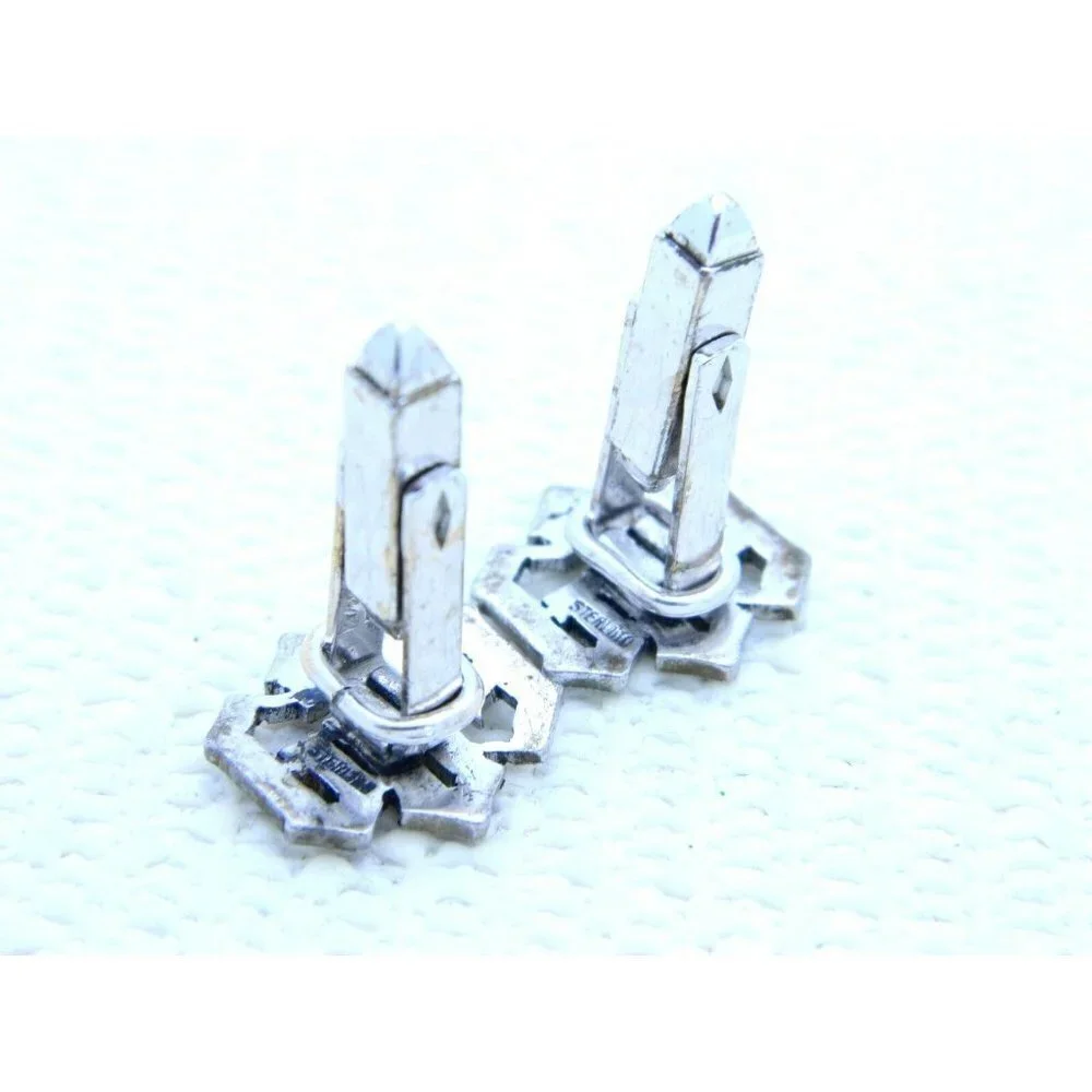 VTG .925 Sterling Silver Art Deco Marcasite Monogr